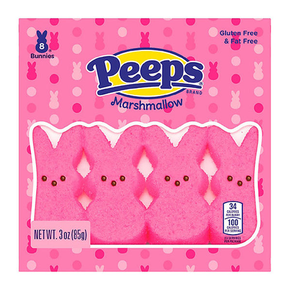 Peeps Pink Marshmallow Bunnies 8 Pack - All City Candy