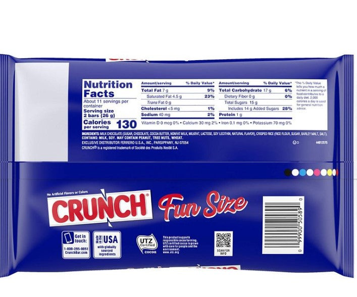 Nestle Crunch Fun-Size Bars - 10-oz. Bag - All City Candy