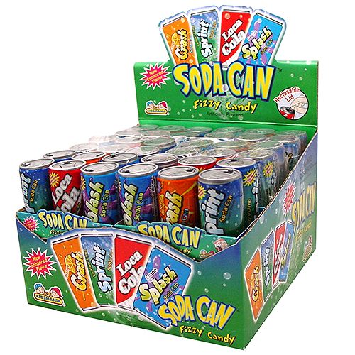 Soda Can Fizzy Candy 6 Pack 1 48 Oz All City Candy