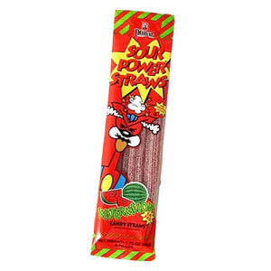 All City Candy Sour Power Watermelon Candy Straws - 1.75-oz. Pack Sour Dorval Trading 1 Package For fresh candy and great service, visit www.allcitycandy.com
