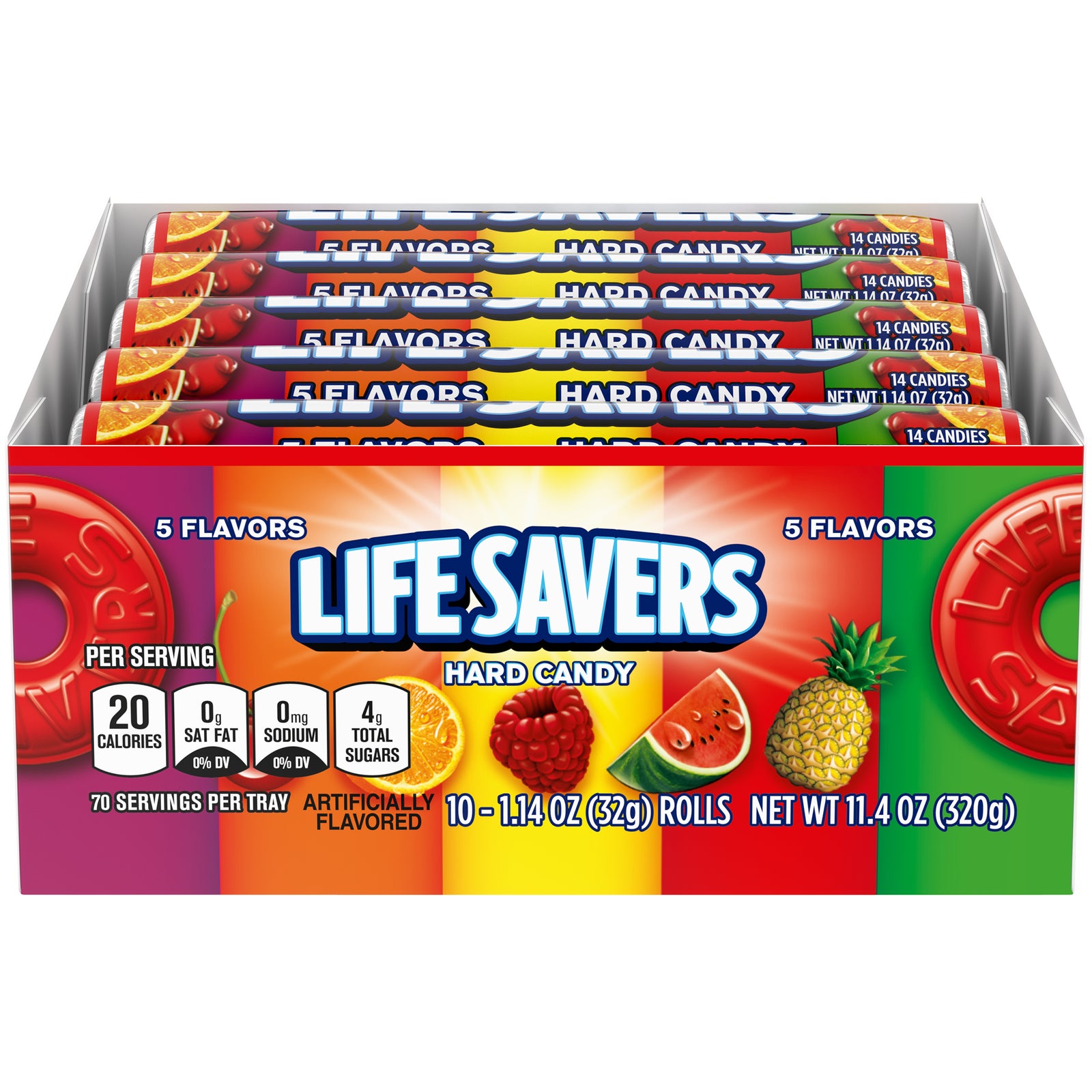 Lifesavers Hard Candy 5 Flavors 114 Oz Roll All City Candy