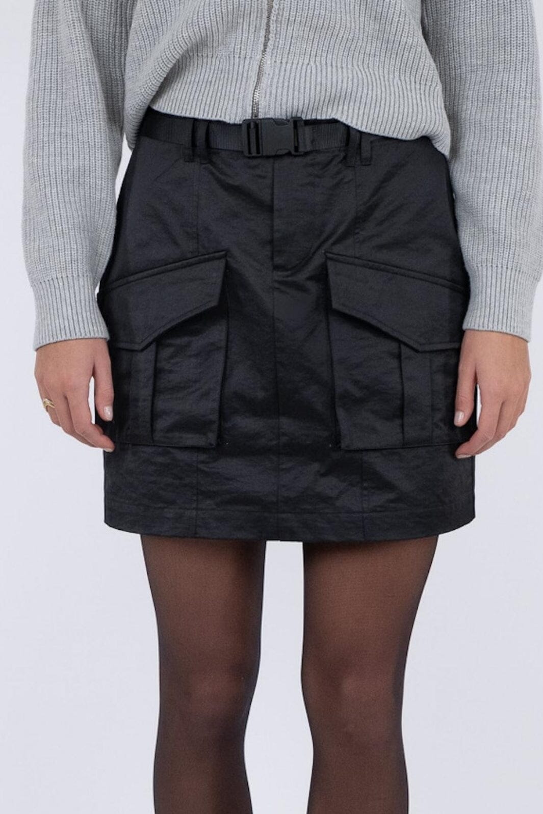 Neo Noir | Le Nylon Skirt Black » Shop hos