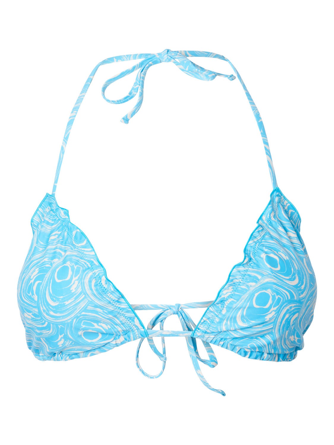 Pieces - Pcblua Bikini Triangle Top Sww - Aquarius Mussel - white smok