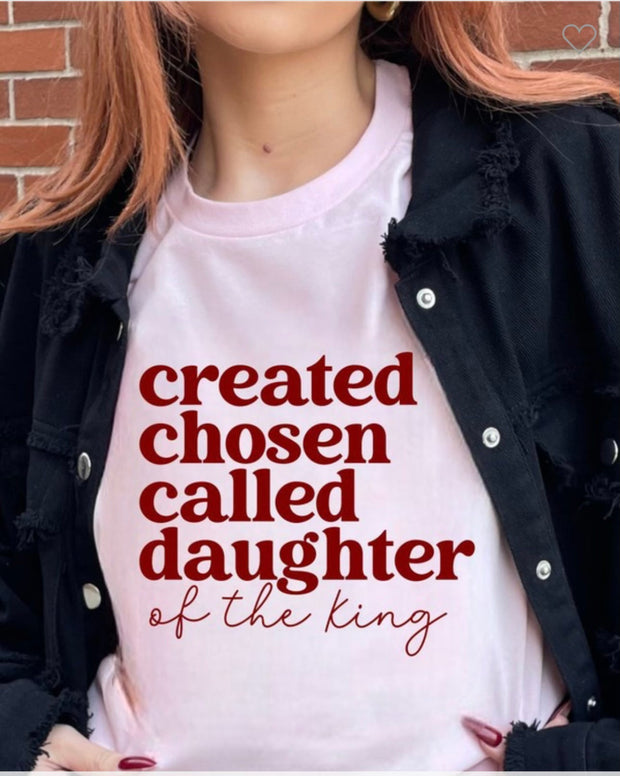 11 GT-D {Created Chosen Called} Pink Graphic Tee PLUS SIZE 3X