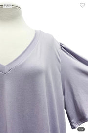 29 SSS-O {Best Attitude} Lilac V-Neck Wide Sleeve Tunic EXTENDED PLUS SIZE 3X 4X 5X