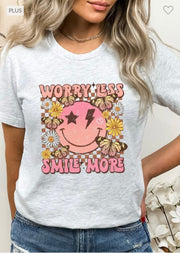 93 GT-D {Worry Less} Ash Grey Graphic Tee PLUS SIZE 3X