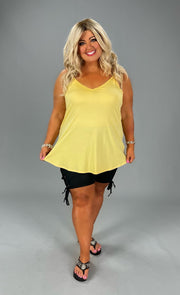 TANK {Beautiful Things} Yellow V-Neck Tank  PLUS SIZE 1X 2X 3X