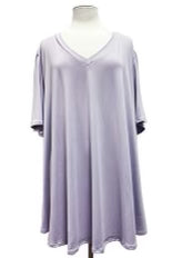 29 SSS-O {Best Attitude} Lilac V-Neck Wide Sleeve Tunic EXTENDED PLUS SIZE 3X 4X 5X