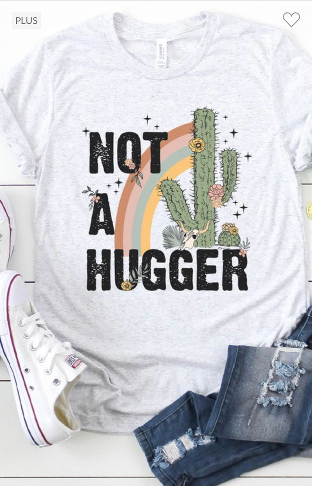 27 GT-K {Not A Hugger} Grey Cactus Print Graphic Tee PLUS SIZE 2X 3X