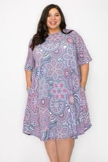 42 PSS-H {Perfect Combo} Lavender Mandala Dress EXTENDED PLUS SIZE 4X 5X 6X