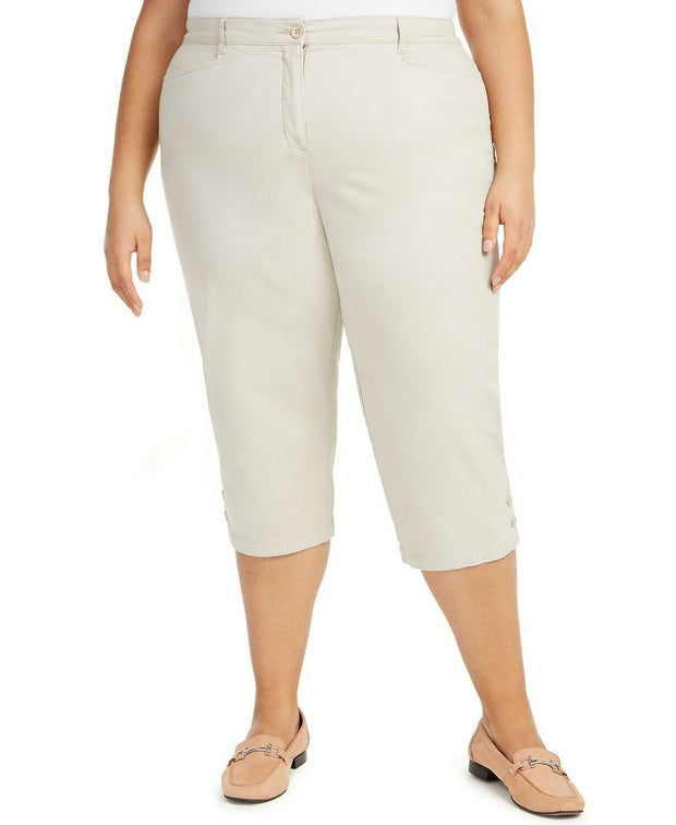 BT-M  M-109  "Karen Scott" Khaki Tummy Control Capris RETAIL €46.50