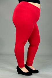 LEG-U {Embrace Change} Ruby Cotton Full Length Leggings PLUS SIZE 1X 2X 3X