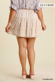 BT-S {Party People} "UMGEE" Eggshell Mini Skirt PLUS SIZE XL 1XL 2XL