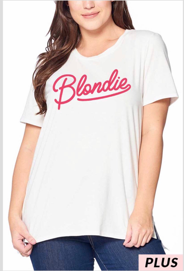 GT-B {Blondie} Ivory Graphic Tee 1X 2X 3X