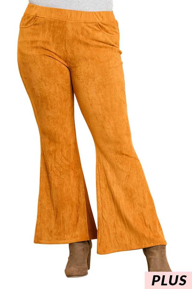 BT-D {Could Be Yours} "UMGEE" Camel Suede Wide Leg Pants PLUS SIZE