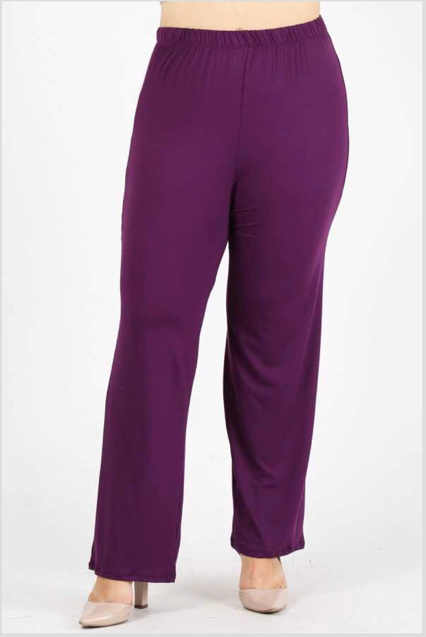 BIN 98 {No Agenda} Plum Pants Poly-Spandex Soft Feel