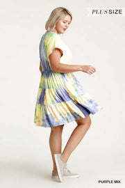 70 PSS-U {Easy Days Ahead} "UMGEE” SALE!!  Tie-Dye Dress PLUS SIZE XL, 1XL, 2XL
