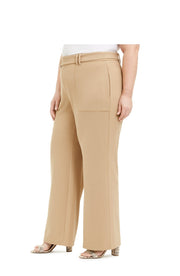 BT-R  M-109  {INC Plus} Sand Wide Leg Pant RETAIL €89.50 EXTENDED PLUS SIZE 16W 24W 28W