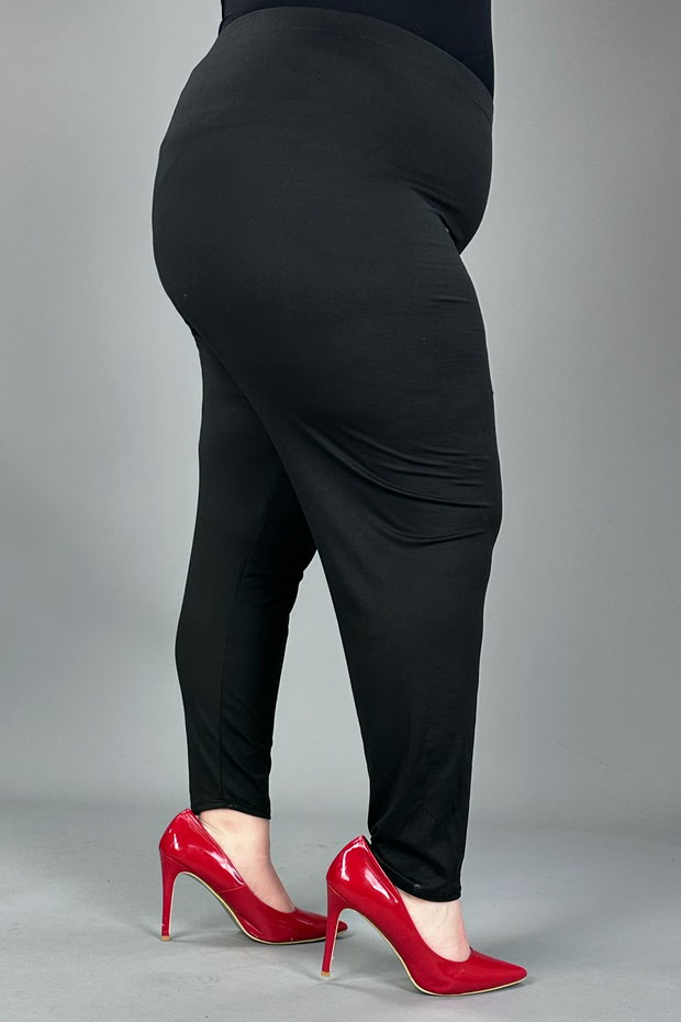 BT-E {Something Lovely} Black Knit Pants CURVY BRAND!!! EXTENDED PLUS SIZE 3X 4X 5X 6X