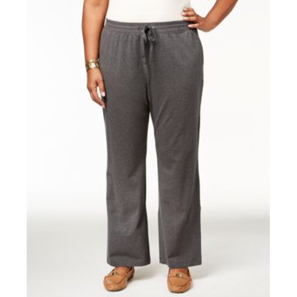 BT-Q  M-109   {Karen Scott} Charcoal Soft Pants Retail €24.99 PLUS SIZE 1X