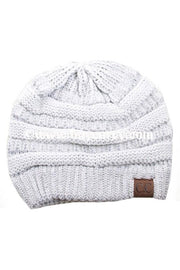 Hat-Original C.c. Beanie~ Ivory/silver Metallic Hats