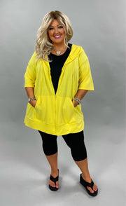 89 OT-I {Paint the Town} YELLOW   French Terry Hoodie CURVY BRAND!!  EXTENDED PLUS SIZE 3X 4X 5X 6X