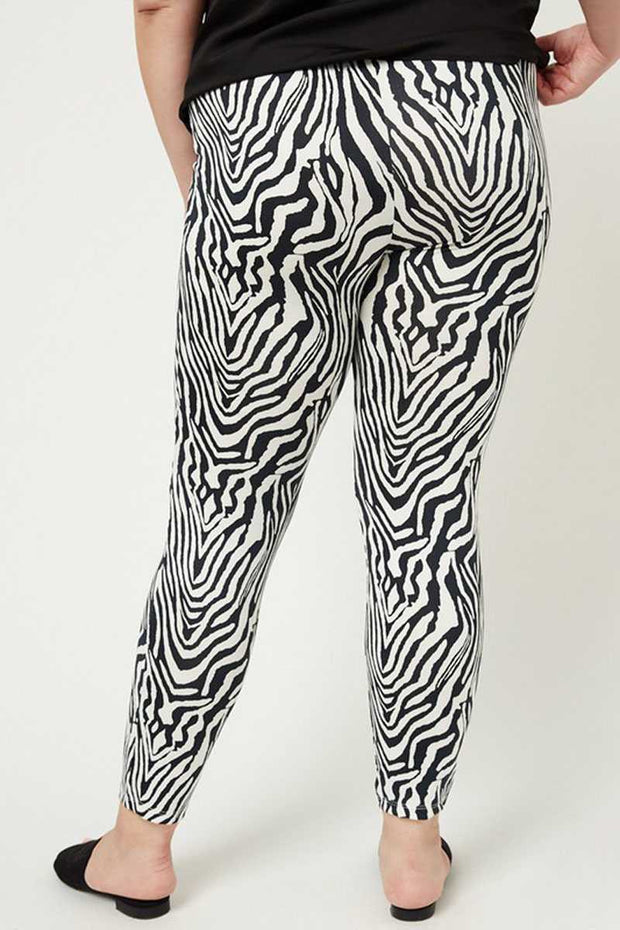 BT LEG-D  {A Little "Kneedy} Zebra Print***SALE**** Pants With Black Lace Cut-Out PLUS SIZE 1X 2X 3X