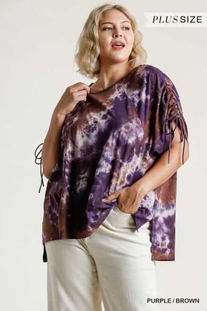 95 PSS-G {Leaves Fall} UMGEE Tie Dye ***SALE***Top PLUS SIZE XL 1X 2X