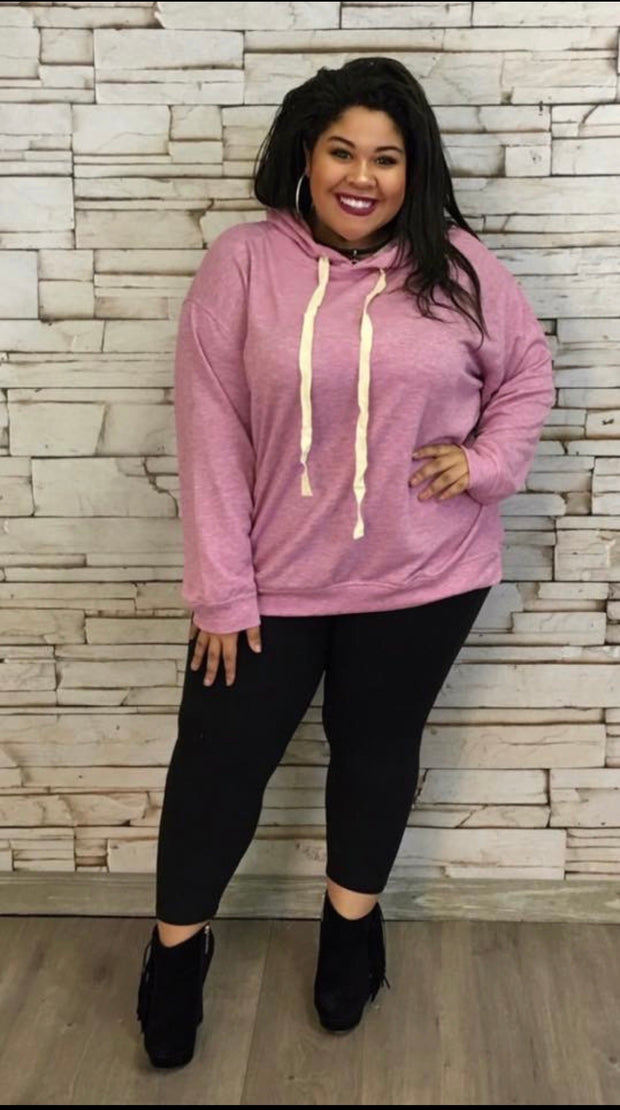 HD-S "UMGEE" Berry with Drawstring Hoodie  PLUS SIZE XL 1X 2X