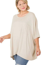 27 SSS-M {Basically Perfect} Bone Pocket Top PLUS SIZE 1X 2X 3X