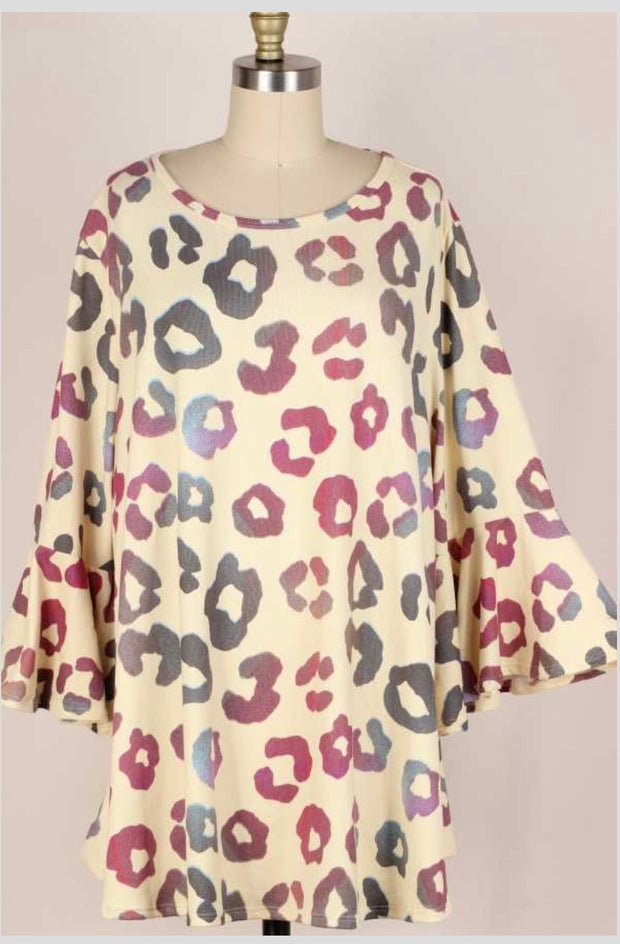 59 or 94 {Dazzling Glow} Dusty Yellow SALE!!  Animal Print Top EXTENDED PLUS SIZE 3X 4X 5X