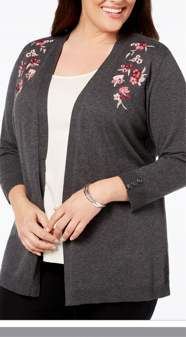 OT-A  M-109 {Karen Scott} Charcoal Cardigan Retail €54.50 ***FLASH SALE***