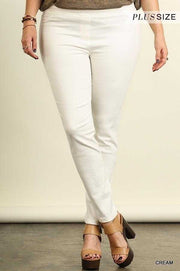 BT-S {Cliffhanger} Ivory Stretch Jeans PLUS SIZE 1X 2X 3X