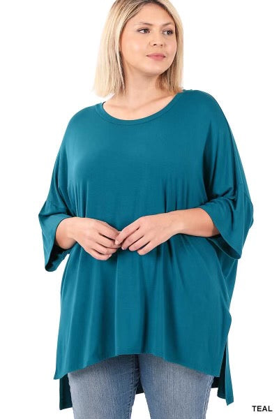 95 SSS-A {Always On The Go} Dark Teal Top PLUS SIZE 1X 2X 3X SALE!!