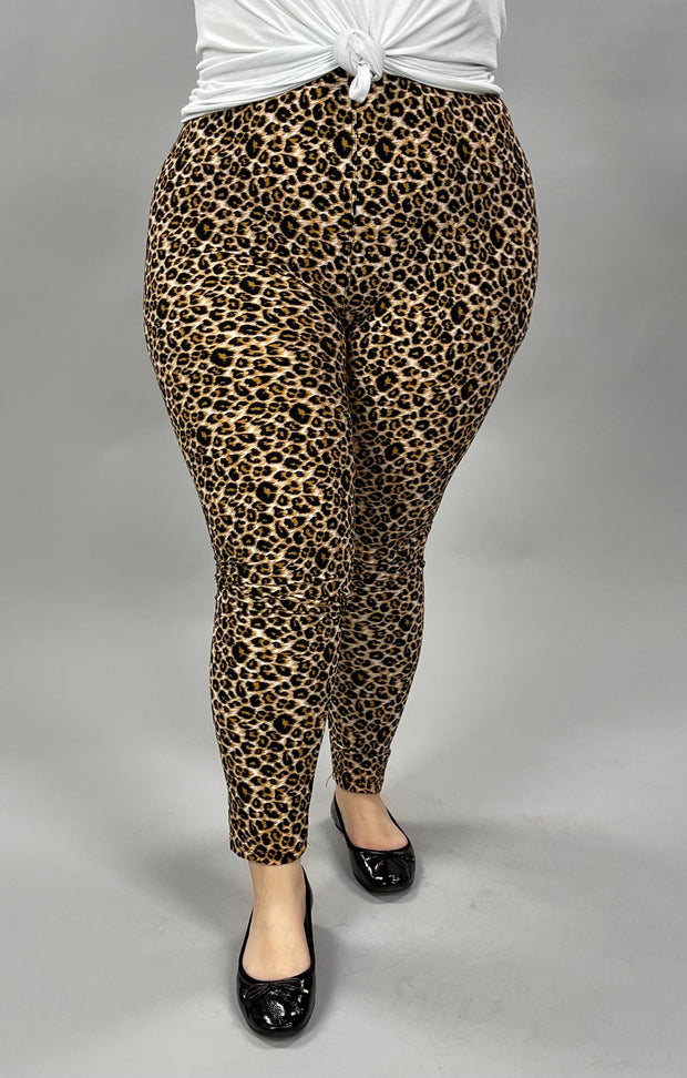 LEG-I  {Sound The Alarm} Cheetah Print Leggings EXTENDED PLUS SIZE 3X/5X