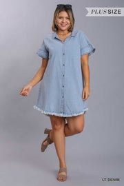 33 SSS-E {Think Outside The Box} Umgee Denim Dress PLUS SIZE XL 1X 2X