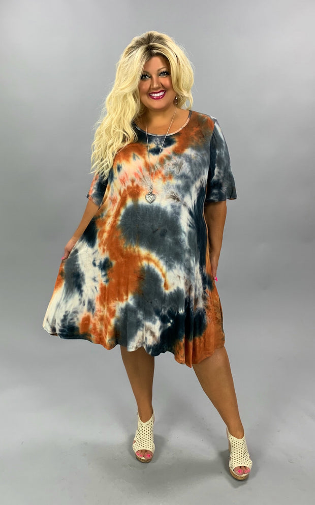 burnt orange plus size dress