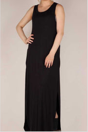 LD -A {In Your Dreams} Black Sleeveless***SALE*** Long Dress W/Pockets PLUS SIZE 1X 2X 3X