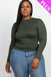 59 OR 26 SLS-F {Secret Agent} OLIVE Cropped BUTTER-SOFT Top SALE!!!  PLUS SIZE 1X 2X 3X