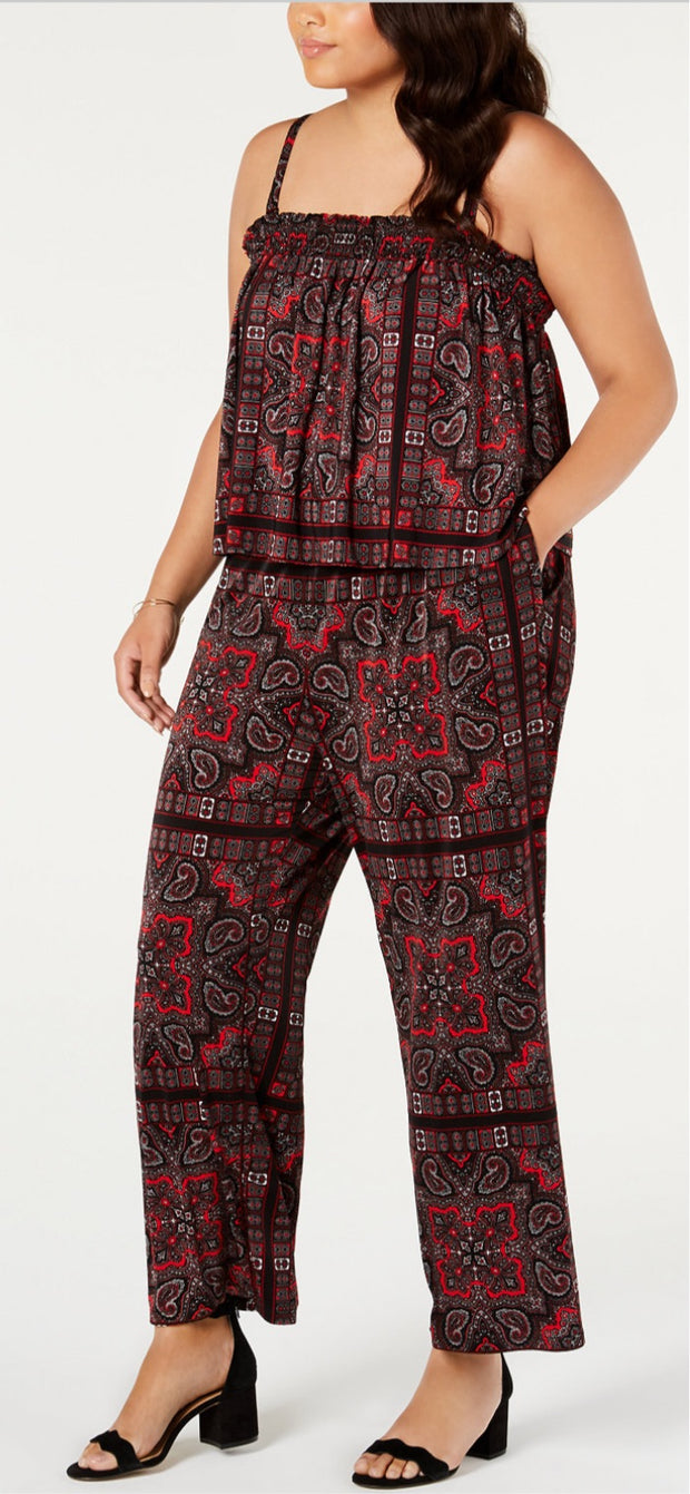 RP-A  M-109 {INC} Black Paisley Jumpsuit Retail $109.50 ***FLASH SALE***