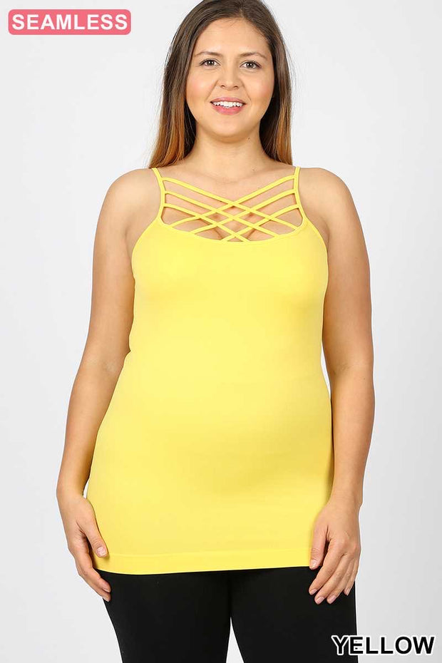 plus size yellow cami