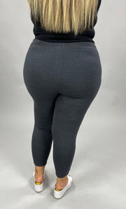 BIN 98 {Off Campus} Charcoal Gray Capri Legging Plus Size 1X 2X 3X