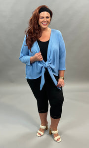 72 OT-D {Sweeter Then Cider} Bolero Periwinkle Cardigan Extended Plus 3X 4X 5X 6X