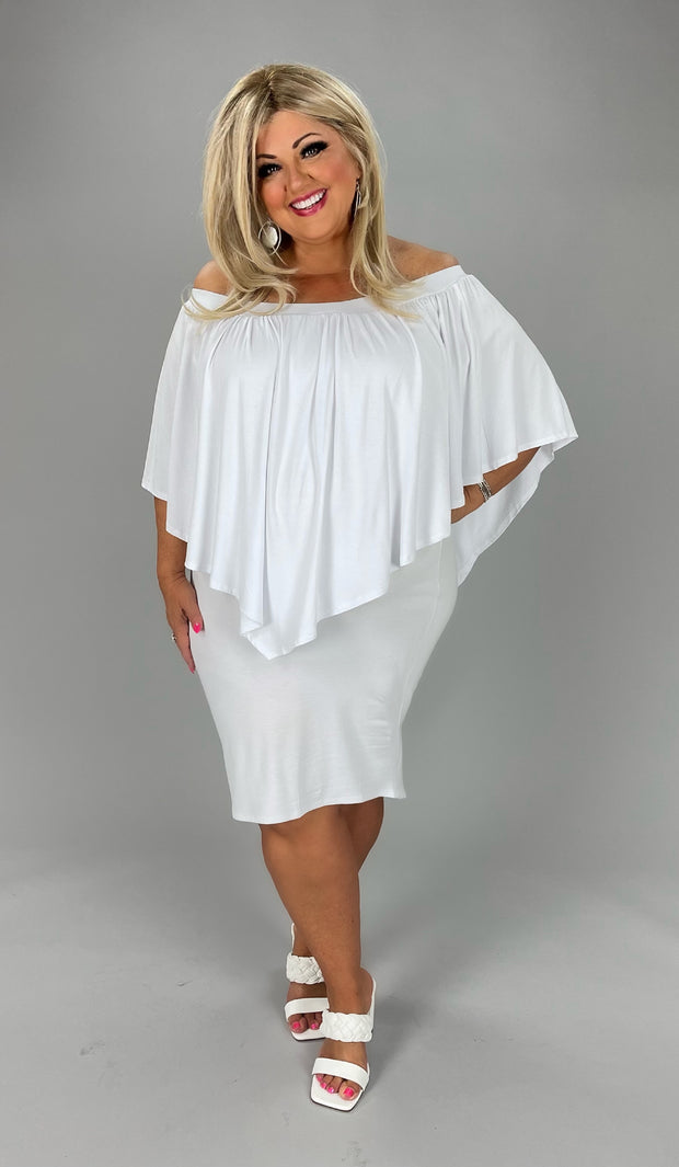 75 OS-A {The Randa} IVORY Off Shoulder Dress PLUS SIZE 1X 2X 3X***SALE***