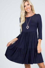 59 SQ-E {Friday Night Glam}  SALE!! Navy Tiered Dress PLUS SIZE XL 2X 3X