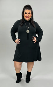 89 OR 59 SLS-E {Doing Life Right} Black Long Sleeve Dress PLUS SIZE 1X 2X 3X