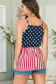 30 SV-A {Land of the Brave} ***SALE***American Flag Babydoll Tunic