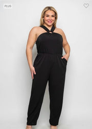 LD-Z & F {Moonlight Memories} Black Keyhole Jumpsuit PLUS SIZE 1X 2X 3X