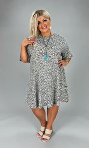34 PSS-D {Be The Drama} Taupe Leopard Print Dress EXTENDED PLUS SIZE 3X 4X 5X *** FLASH SALE***