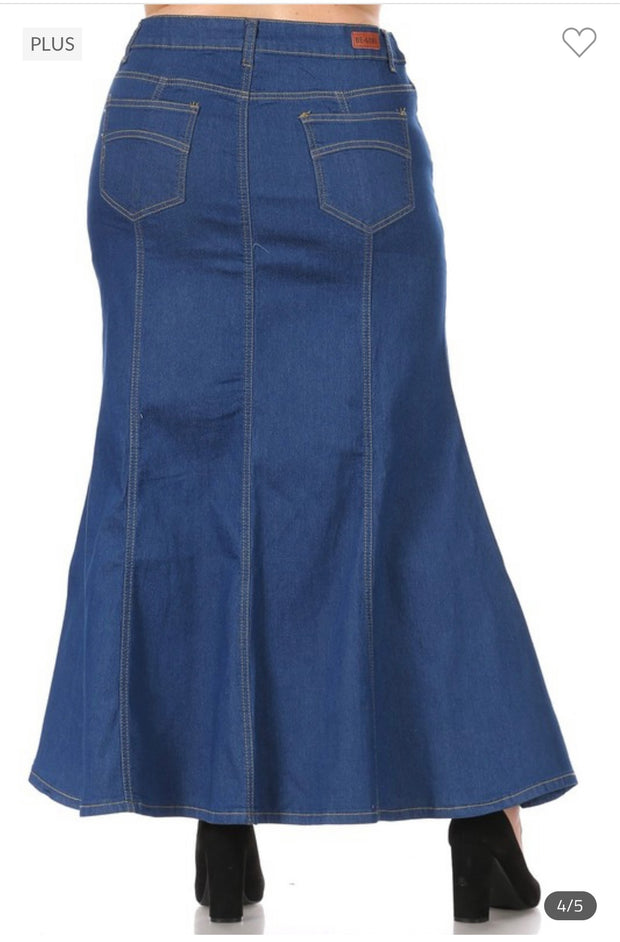 BT-Z {Sunday Morning} Indigo Denim Skirt SALE!!! PLUS SIZE XL 2X 3X